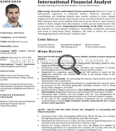 Resume Format For Kuwait Text CV sample for mid level (3-8 Years) Download