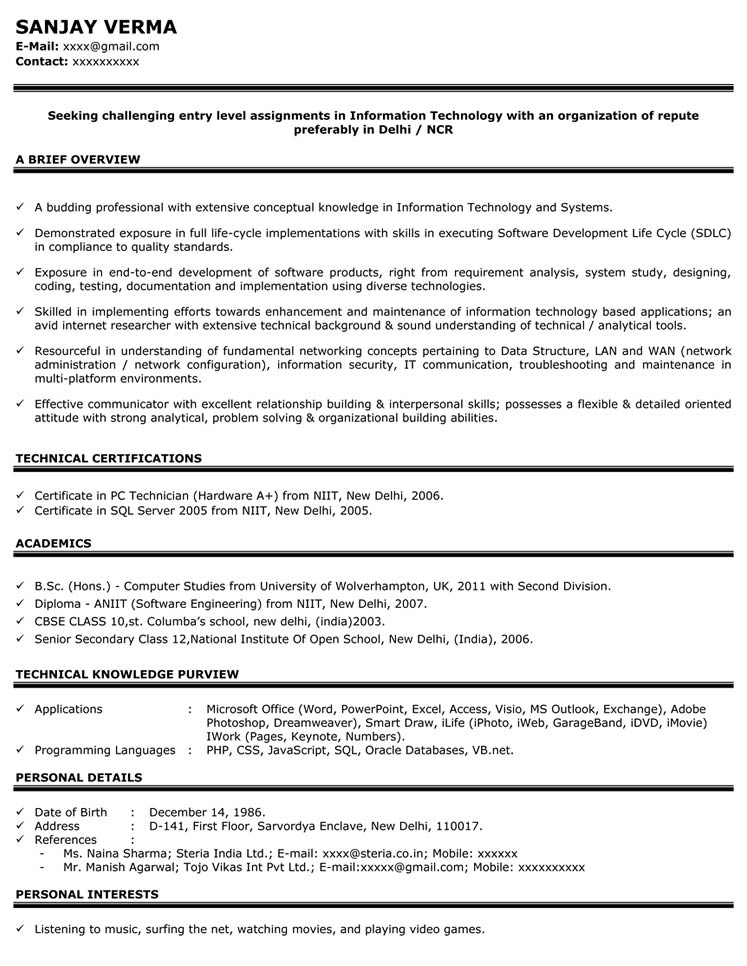 Sales Resume Sample - Sample Resume for Sales Manager - Naukri.com