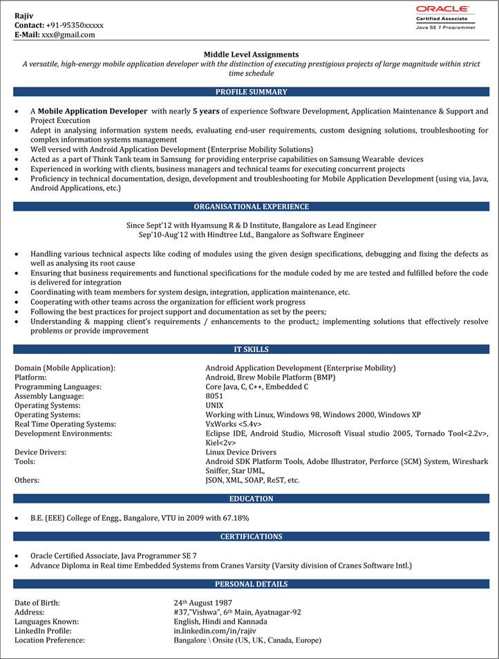 Senior sql server developer resume