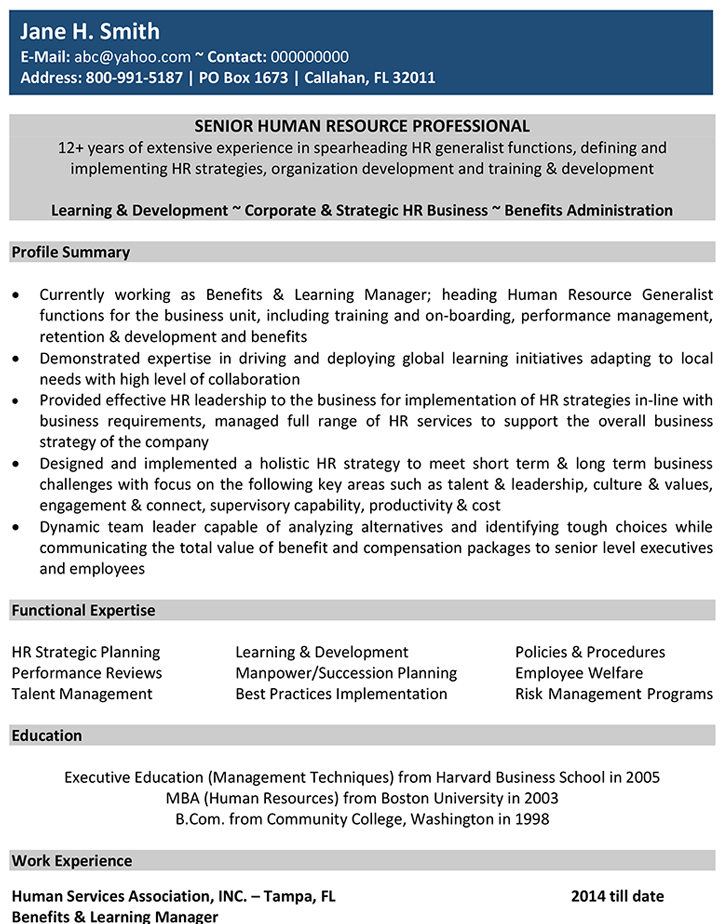 Hr Cv Sample Word : CV of HR Officer / Sample resume for human resources officer.